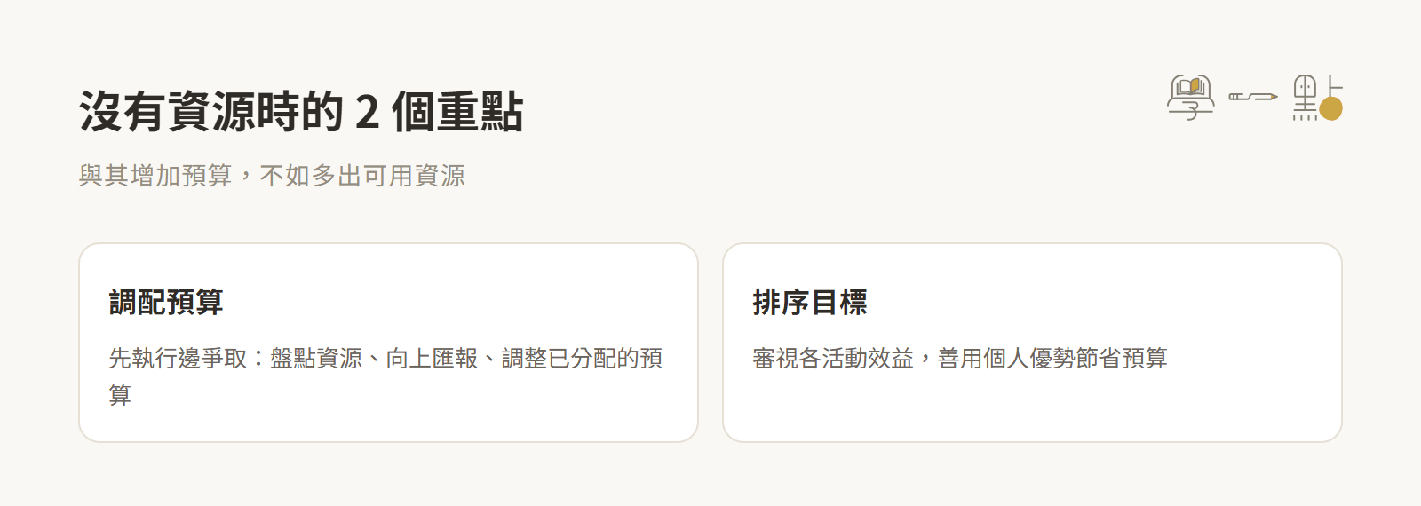 邱明琪專案管理課程心得:3大難題解法+2種溝通技巧 1 專案缺乏資源的解決方案
