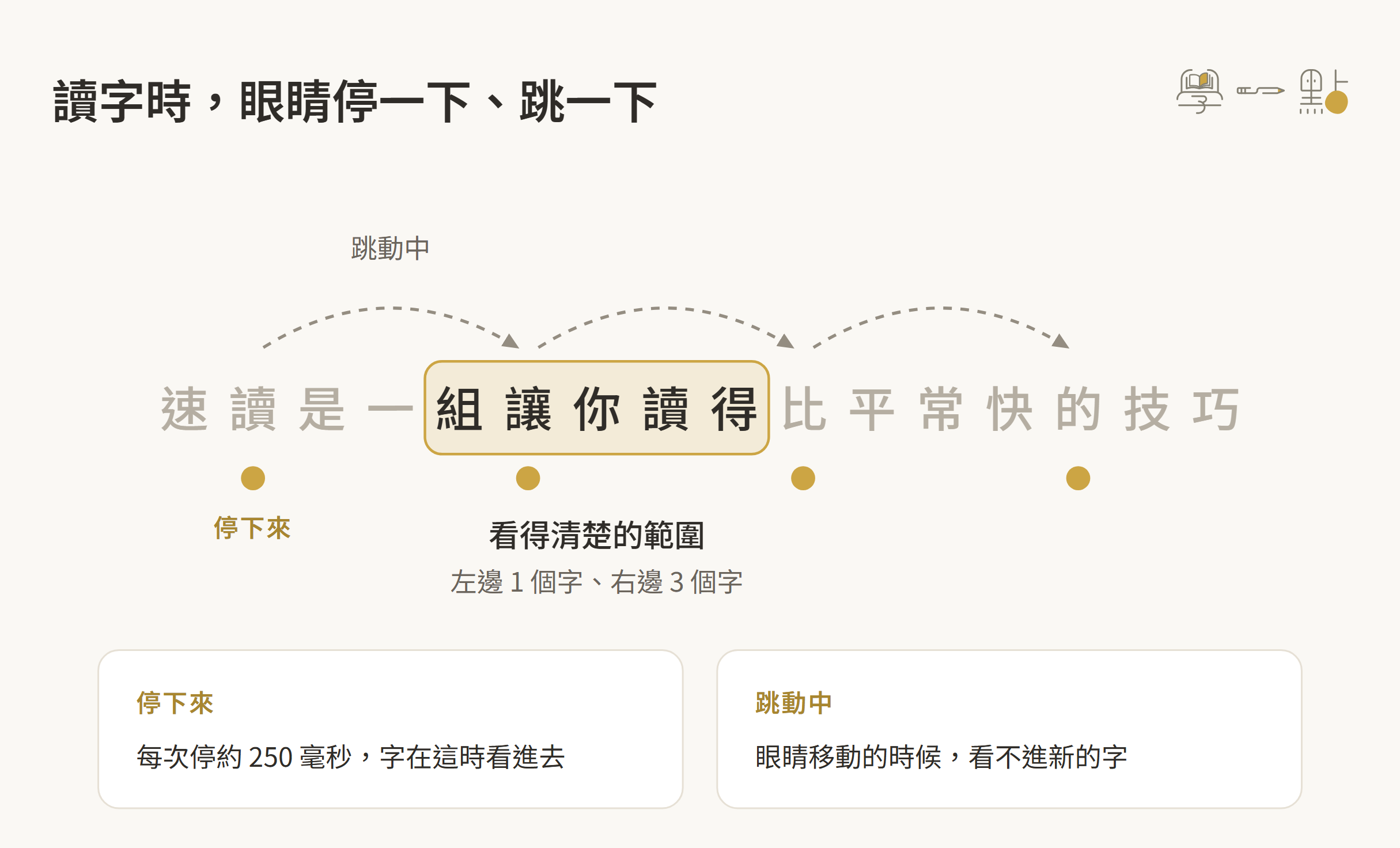 速讀有用嗎?缺點有哪些?3 大技巧 + 訓練方法 1 讀字時眼睛的注視點與看清楚的範圍